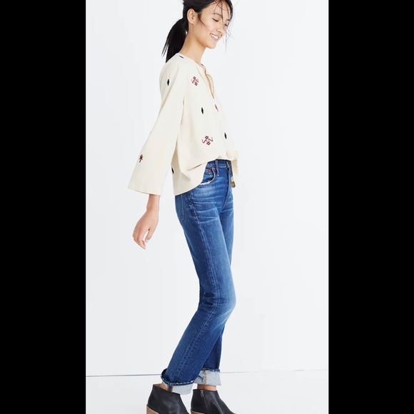 Madewell Embroidered Fringe Top - Picture 2 of 9